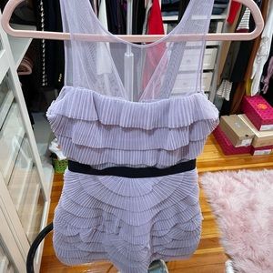 Ruffle purple mini dress